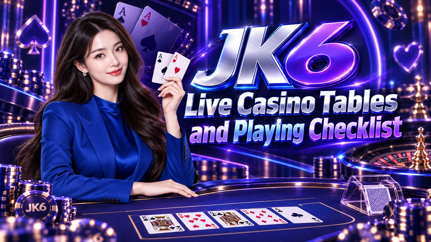JK6 presenter in the live casino tables scene