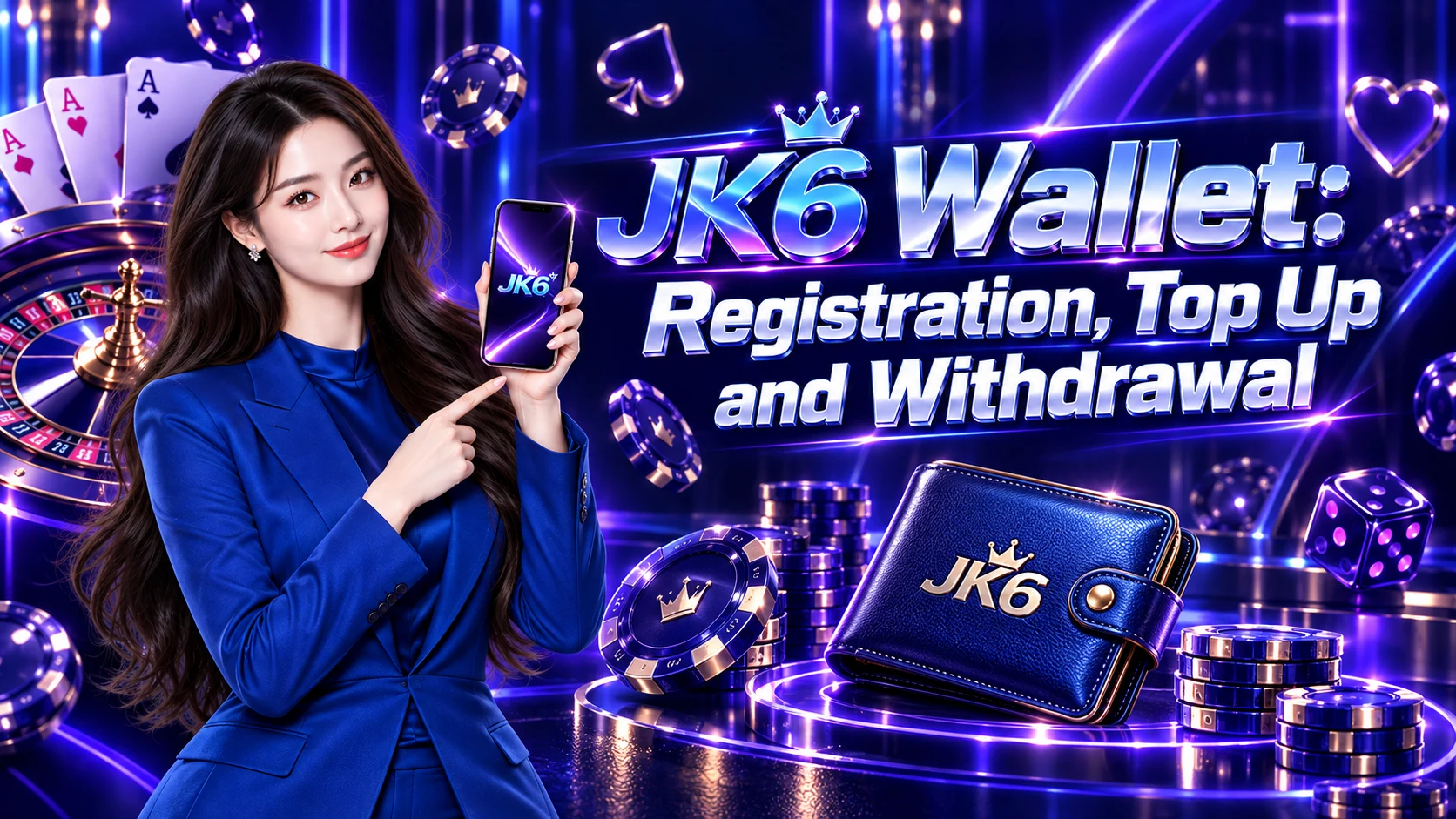 JK6 presenter in the wallet guidance scene